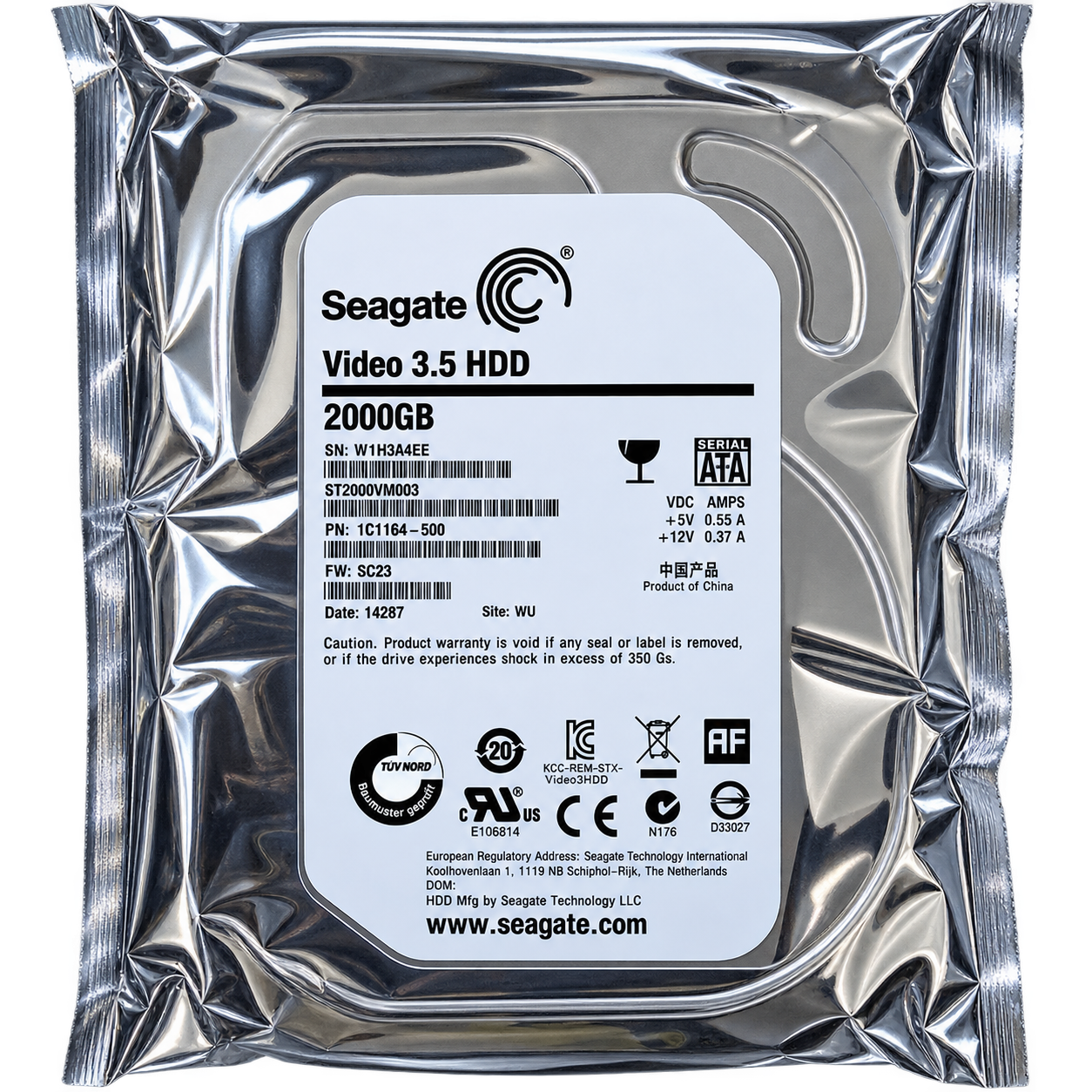 Seagate Video 3.5 HDD ST2000VM003 – Disque dur 2 To pour vidéosurveillance