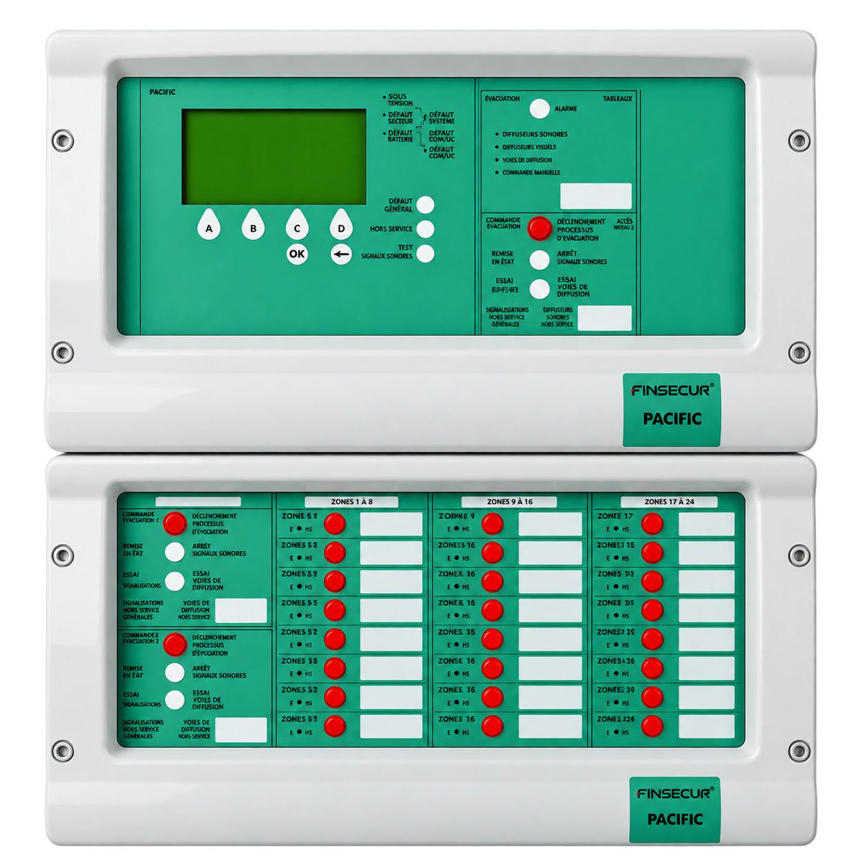 Centralisateur de Mise en Sécurité Incendie FINSECUR PACIFIC 8F – Rack 8 fonctions US/UCMC – SSI catégorie A
