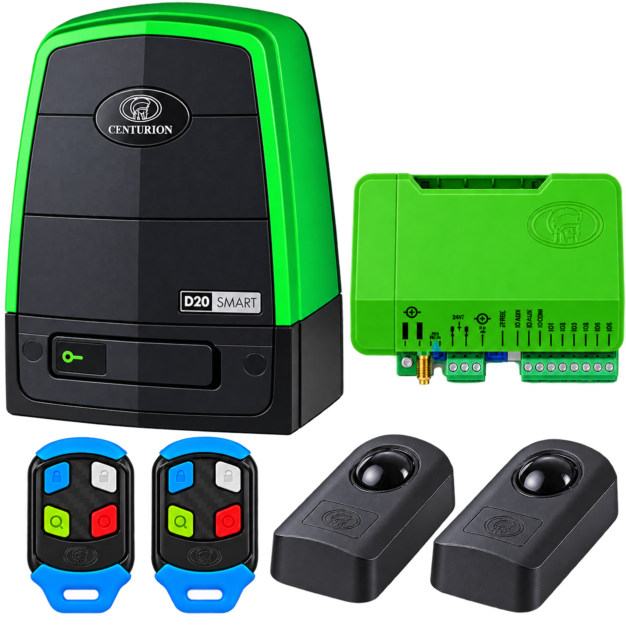 CENTURION D20 SMART – Motorisation intelligente 24 V DC pour portail coulissant industriel jusqu'à 2 000 kg